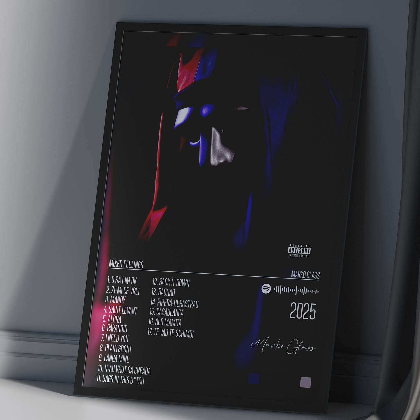 Tablou decorativ album Mixed Feelings - Marko Glass