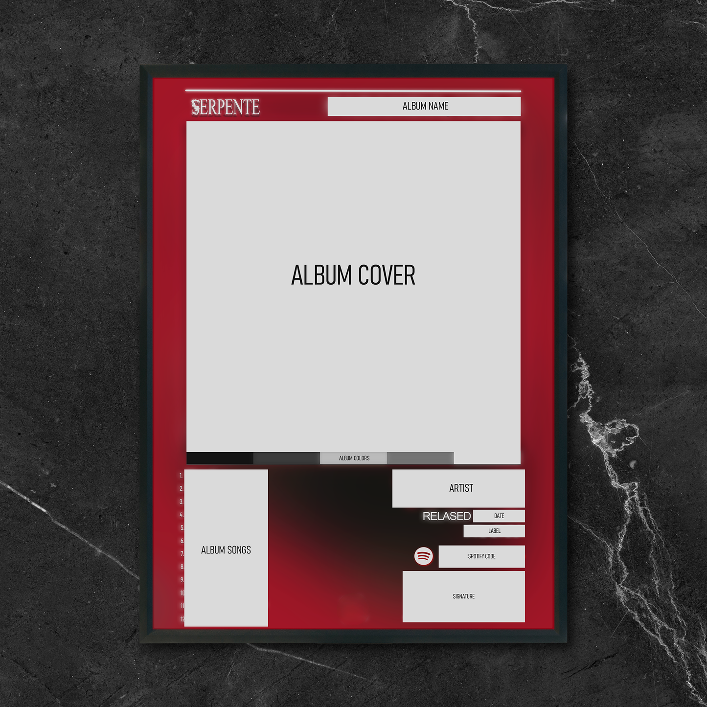 Tablou decorativ personalizat cu albumul tău