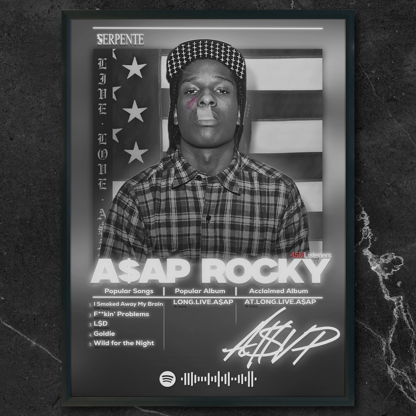 Tablou decorativ artist A$AP Rocky
