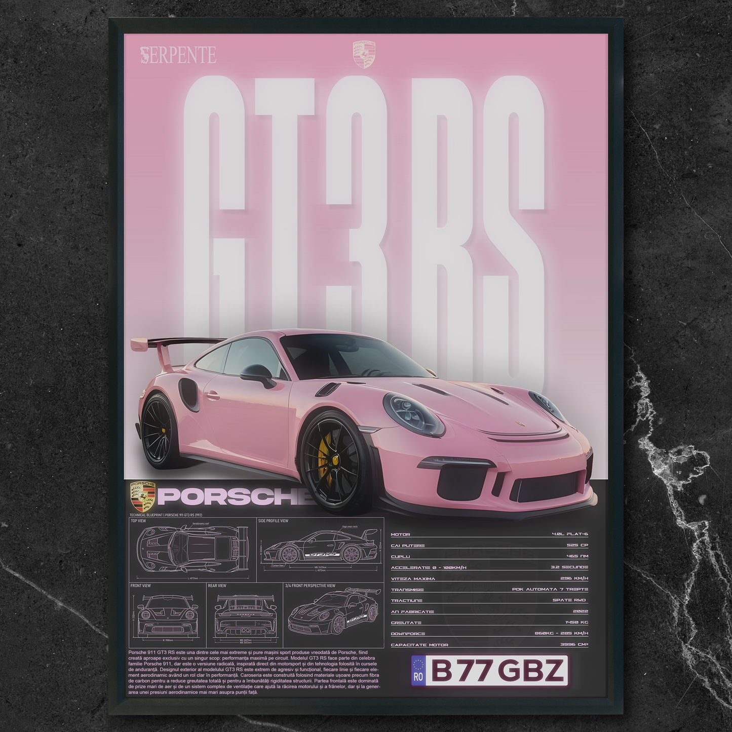 Tablou decorativ personalizat cu Mașina ta