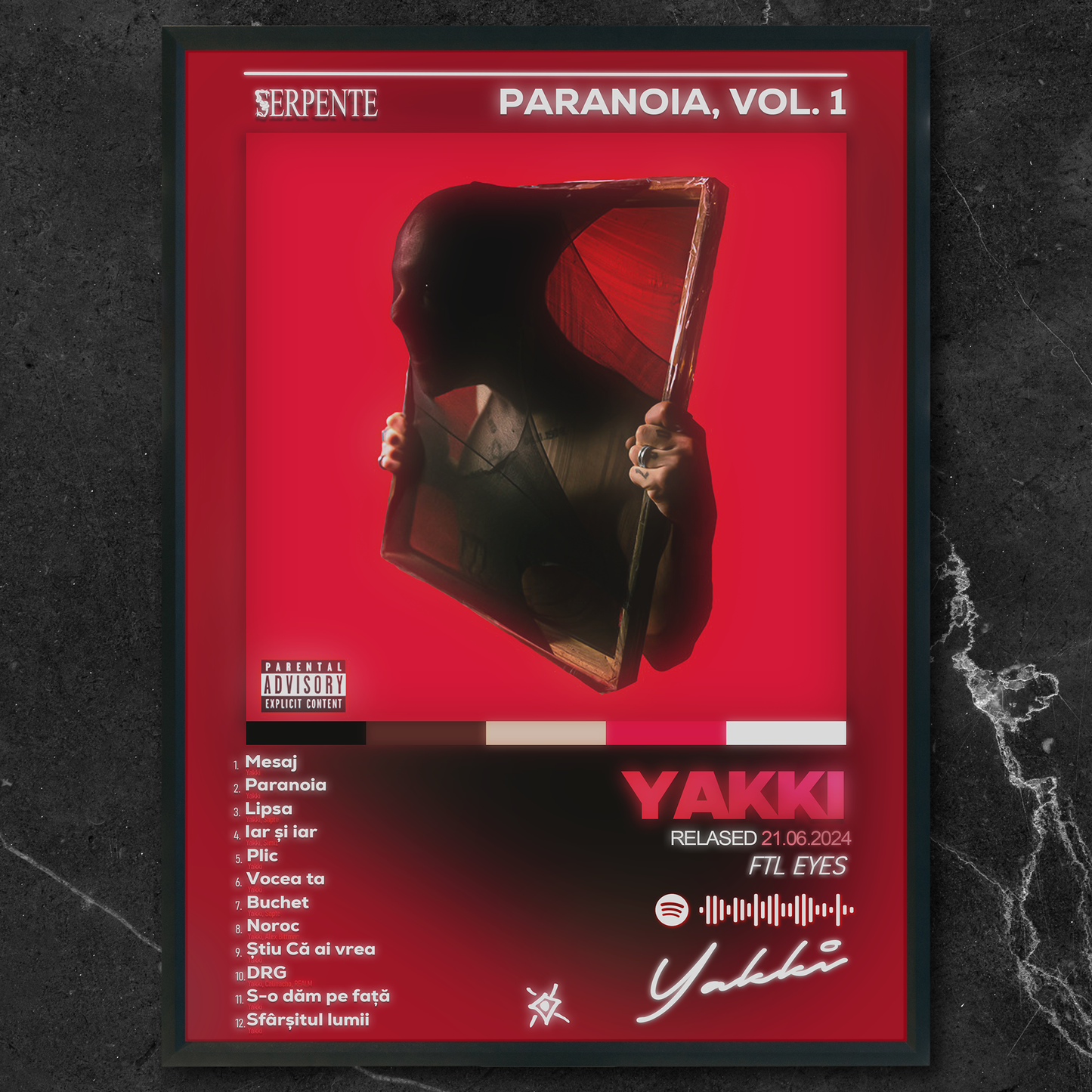 Tablou decorativ album  PARANOIA VOL. 1 - Yakki